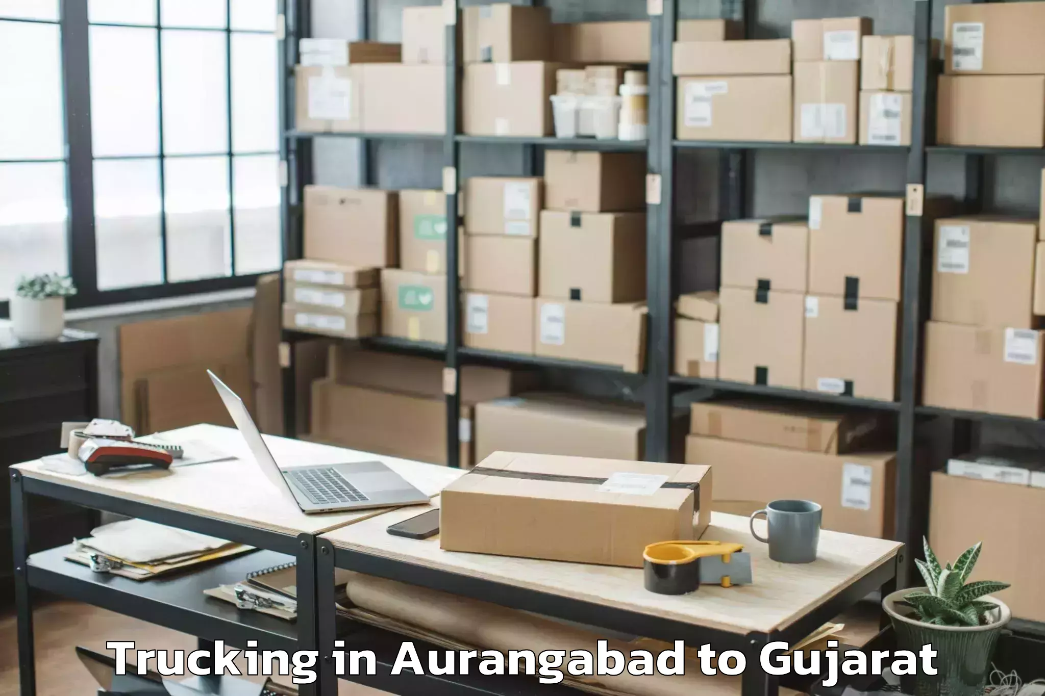 Book Aurangabad to Karamsad Trucking Online